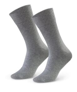 Skarpety męskie Bawełniane garniturowe gładkie szary ciemny