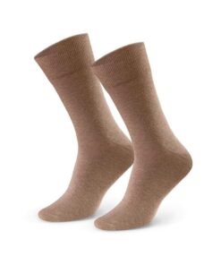 Skarpety męskie Bawełniane garniturowe gładkie beżowy ciemny