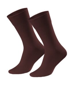 Skarpety męskie Bawełniane garniturowe gładkie brązowy ciemny