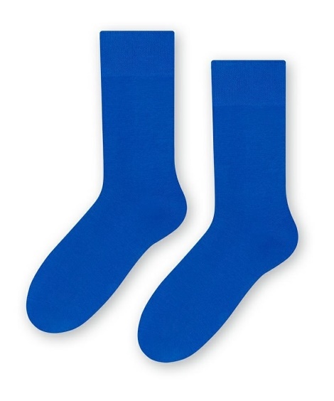 Skarpety męskie Bawełniane garniturowe gładkie niebieskie