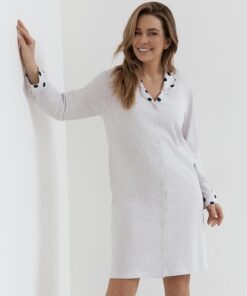 Koszula nocna Cana 148 Rozpinana na guziki szara