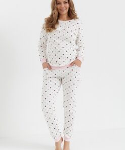 Alternative view of Piżama damska Cana 435 100% bawełna interlock długa ecru