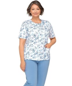 Piżama damska Martel Maria I 200 rozpinana ciemny niebieski