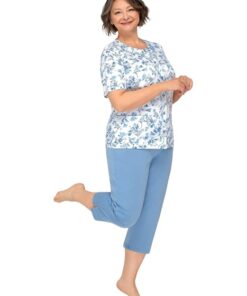 Alternative view of Piżama damska Martel Maria I 200 rozpinana ciemny niebieski