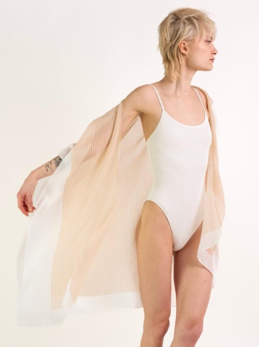 Lekkie Pareo tunika plażowa Art of Polo Cassidy 100% wiskoza beżowy - obrazek 3