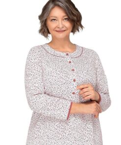 Alternative view of Koszula nocna do szpitala Basia III 264 Martel guziki długa bordo