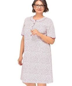 Koszula nocna dla babci Basia I 263 Martel rozpinana bordowa