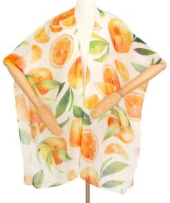 Lekkie Pareo tunika plażowa Art of Polo 24127 100% wiskoza pomarańcze