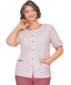 Alternative view of Piżama damska do Szpitala rozpinana Kasia I 265 Martel bordowa