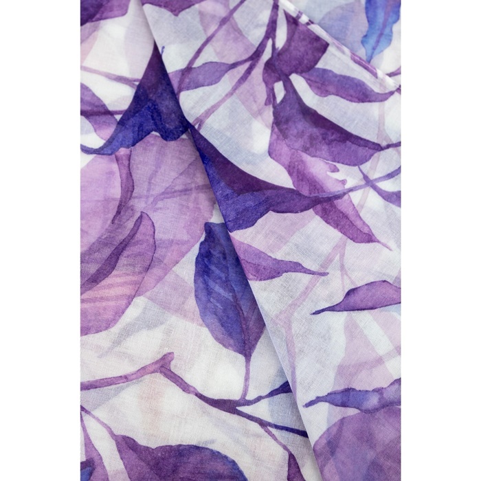 Cienkie Pareo tunika plażowa Art of Polo Sorso wiskoza listki fiolet - obrazek 4