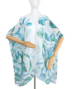 Pareo tunika plażowa Art of Polo Sorso wiskoza listki zielony