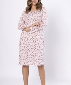 Alternative view of Koszula nocna Gelazja M-max 1625 długi rękaw bawełna różowa