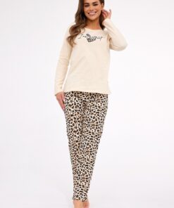 Alternative view of Piżama damska 655/439 I am Perfect Długa kremowy beż