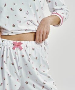 Alternative view of Piżama damska Taro Elodie 3432 biała w kwiaty