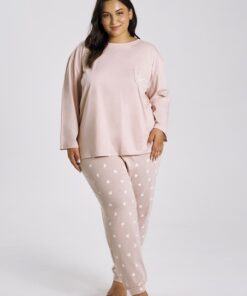 Alternative view of Piżama damska Plus Size Nori 3468 Taro pudrowy różowy