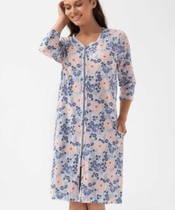 piękny rozpinany na suwak szlafrok damski cienki lekki