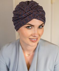 Alternative view of Żakardowy turban Roksana elegancki wzór