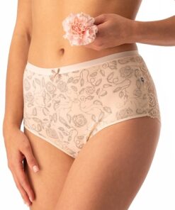 Alternative view of Figi damskie Key majtki pakiet 2 szt. Maxi z koronką Beżowe