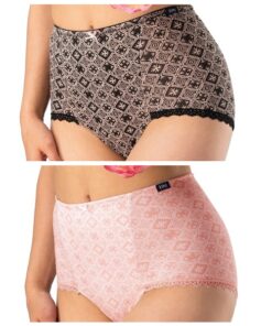 Majtki damskie Key figi pakiet 2 szt. Maxi beż i czarne