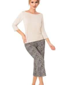 Alternative view of Piżama damska Donna Omari spodnie 3/4 cętki beżowa