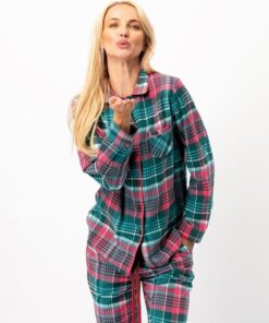 Piżama damska KEY LNS 419 B25 Flanelowa 100% bawełna kolor