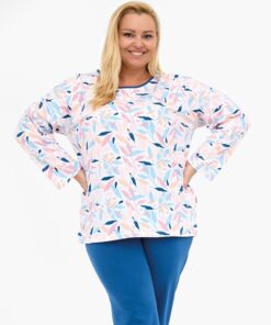 Piżama damska 392/451 Amelia Plus Size róż niebieski