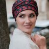 elegancki cieplejszy turban po chemioterapii
