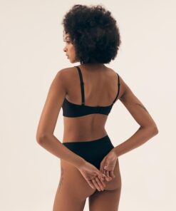 Alternative view of Biustonosz BEZ fiszbin typu Top z zapięciem z tyłu na haftki czarny