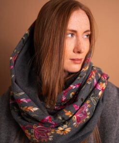 Alternative view of Szal damski Art of Polo Fiona z dodatkiem wełny grafitowy