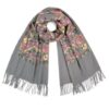 Szal damski Art of Polo Fiona z dodatkiem wełny szary
