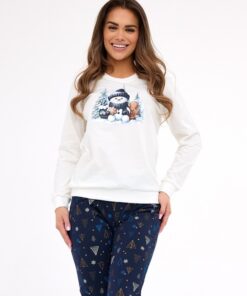 Alternative view of Piżama damska Cornette 721/427 Snowy Day granat ecru