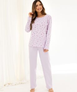 Alternative view of Piżama damska Regina 717 z długim rękawem fioletowa