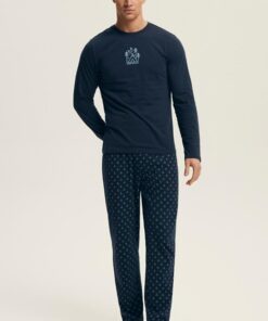 Alternative view of Piżama męska Henderson Lush z długim rękawem granatowa