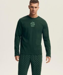 długa zielona piżama męska henderson