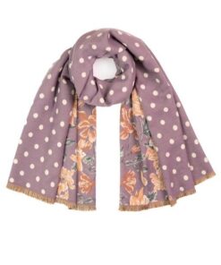 szal damski długi szeroki różowy