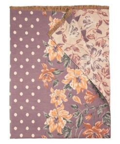 Alternative view of Szal damski ciepły Art of Polo w grochy i kwiaty lawendowy