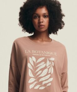 Alternative view of Koszula nocna Henderson 43692 Dextra rękaw 3/4 beż brzoskwinia