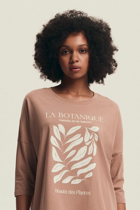 Koszula nocna Henderson 43692 Dextra rękaw 3/4 beż brzoskwinia - obrazek 2