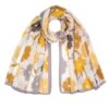 lekki zwiewny szal damski kolorowy kwiaty