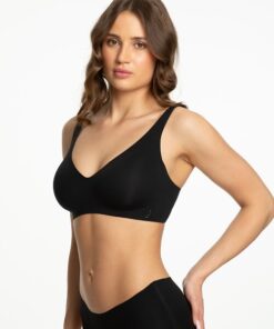 miękki żelowy biustonosz bez fiszbin czarny