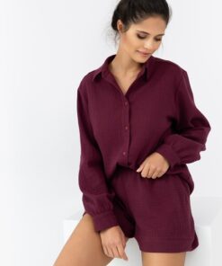 piżama damska rozpinana z lekkiej bawełny