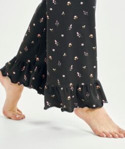 piżama damska z falbanką