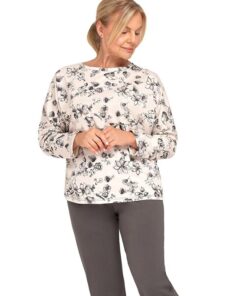 szara piżama damska martel z długim rękawem