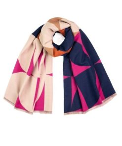 Alternative view of Szal damski Art of Polo długi geometryczny wzór fuksja