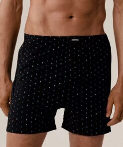 Bokserki Atlantic pakiet 2 sztuki Swobodny krój czarne