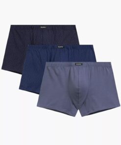 niebieskie bokserki dopasowane 3 sztuki 3 pak
