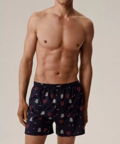 Alternative view of Bokserki Atlantic 2 sztuki eleganckie pudełko luźne granat bordo