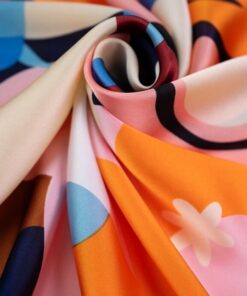 Alternative view of Elegancka apaszka damska Satynowa kolorowa bordowa