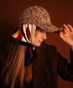 Alternative view of Elegancka apaszka damska Satynowa kolorowa czarna