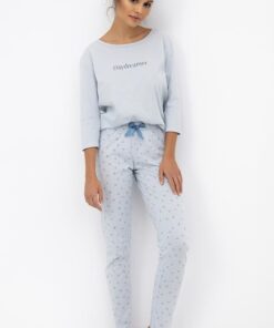 Alternative view of Piżama damska Sensis rękaw 3/4 długie spodnie szary gołębi